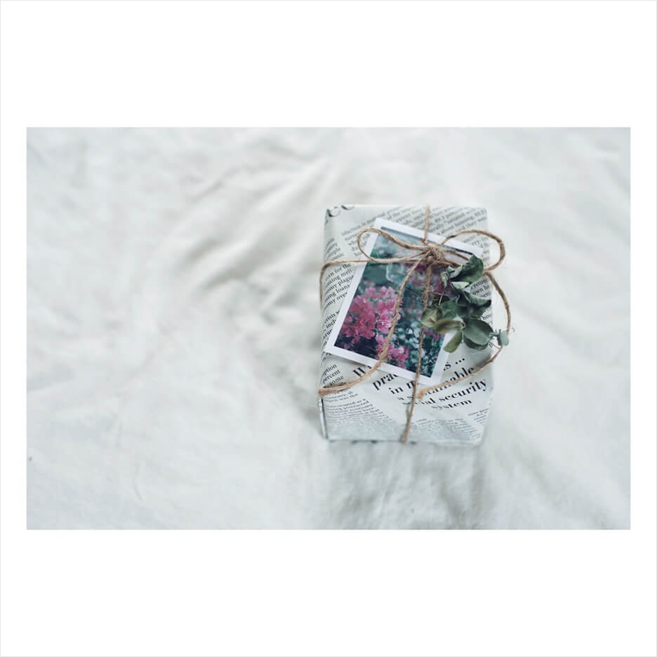 Instagramに投稿された、写真が添えられたプレゼント