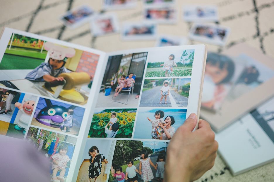すまいるさんの家族写真が詰まったイヤーアルバム